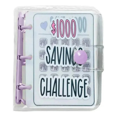 Yhya Carpeta For Ahorro De Dinero Reto $1000 Violeta,1pcs Ya