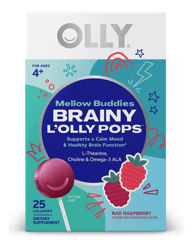 Olly Brainy L'olly Pops Vitaminas Para El Stress 25 Pzas