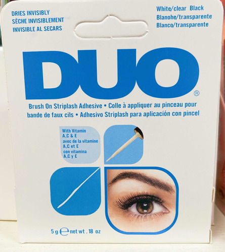 Pegamento Para Pestañas Con Brocha Duo Azul Transparente