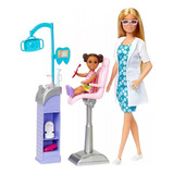 Barbie Profesiones Set Dentista Con Niña Y Accesorios Mattel