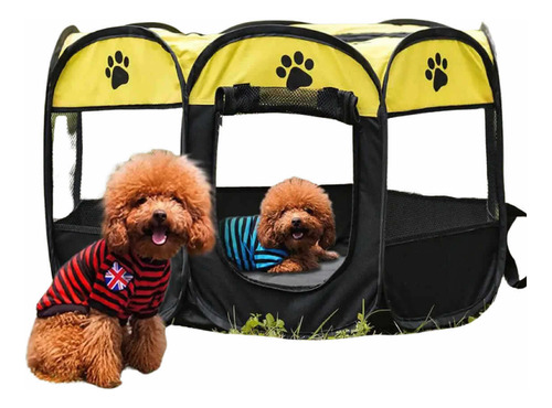 Cercado Casinha Portátil Dobravel Pet Cães Chiqueirinho Gg