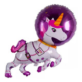 3 Globos Metalicos Unicornio Astronauta Evento Decoracion