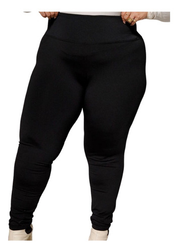 Calça Legging Plus Size Feminina Fitness Lisa Grossa