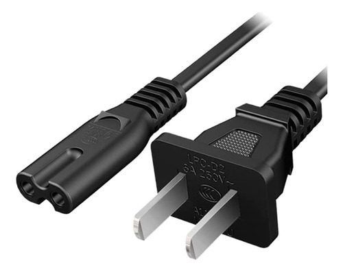 Cable De Poder Tipo 8 Interlock Lord Computer Q-605 Negro