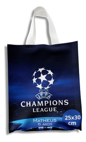 15 Sacola Ecobag Personalizada Futebol Campeões Champions