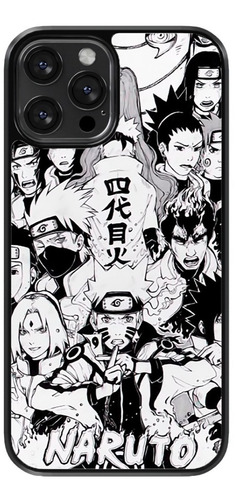 Funda Para Celular Naruto Uzumaki Anime Manga Blanco Negro 1