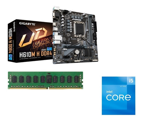 Kit Actualización Intel Core I5 12400 Gigabyte H610 16 Gb Kt