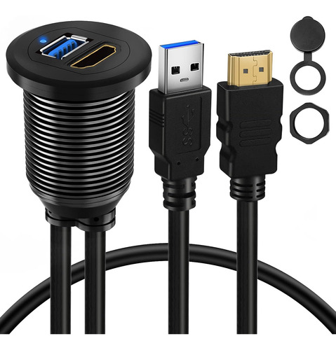 Batige - Cable Usb 3.0 Hdmi Para Coche, Cable De Extensión