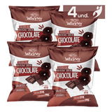 Kit 4 Biscoitos Fit Chocolate Com Whey Protein Wheyviv 45g