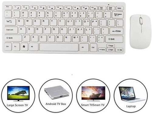 Combo Teclado Y Mouse Inalambrico Mini Tipo Mac Protec Tecla