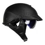 Casco Corto Ls2 Hh590 Rebellion Negro Mate