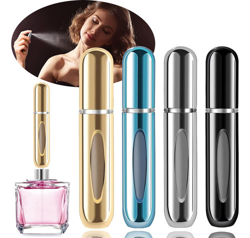 8ml Mini Atomizador Para Perfume Recargable Capsula Viaje 4p