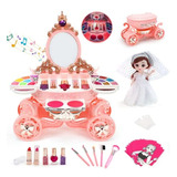 Evestone Kids Makeup Kit Para Niña, 47pcs Real Makeup Set Co