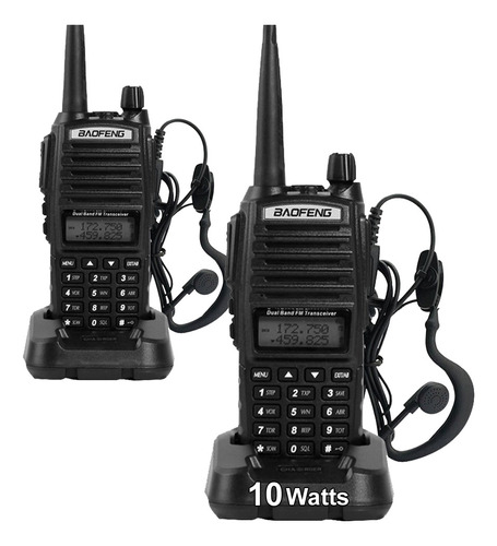 Kit X 2 Handy Baofeng Uv82 Walkie Talkie Vhf Uhf 10watts