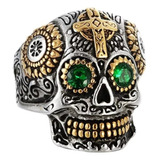 Anillo De Acero Inoxidable Con Forma De Calavera Día De Los