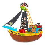  Barco Pirata Com Rodinha Brinquedo Infantil Maral
