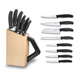 Set De Cocina 8 Cuchillos Y Soporte De Madera Victorinox