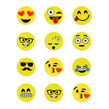 Imãs Enfeite De Geladeira E Painel Botão Emojis 12 Unidades