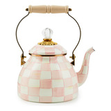 Mackenzie-childs Rosy Check - Tetera Esmaltada, Tetera Decor