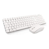 Kit Teclado Y Mouse Inalambrico Blanco   Multimedia  Usb Msi