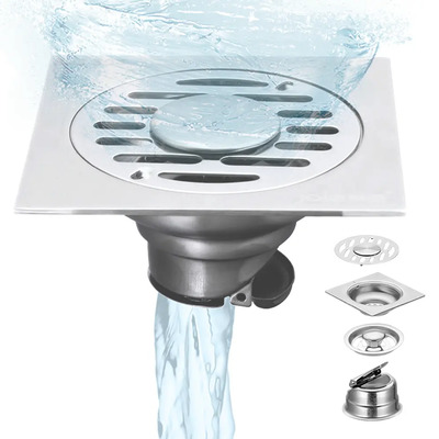4 En 1 Coladera Baño Acero Inoxidable Anti Olores E Insectos | Envío gratis