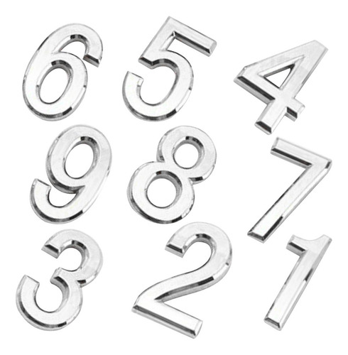 Placas Autoadhesivas De Números Para Puertas - Conjunto De