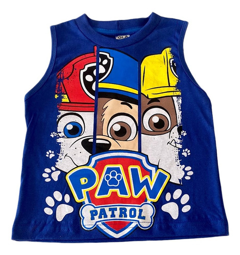 Camiseta Camisa Manga Curta Infantil Patrulha Canina Algodão