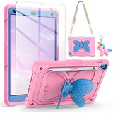 Funda Para iPad 9th 8th 7th Generation Rosa Azul