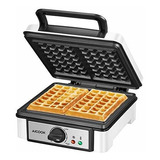 Belgian Waffle Maker Machine Non-stick, Aicook 1200w