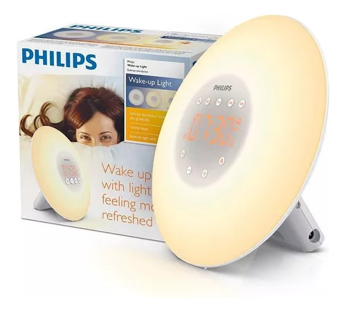 Reloj Despertador Philips Wake-up Light Luz Alarma Gradual Color Blanco