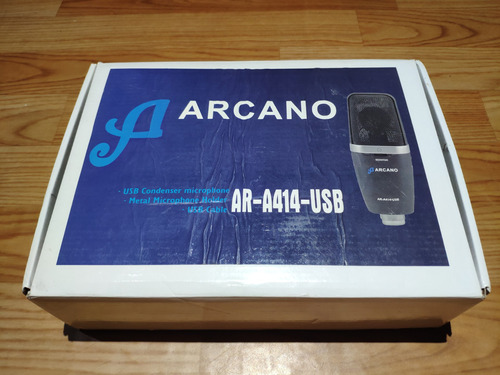 Microfone Condensador Usb Arcano Ar-a414-usb Com Fio