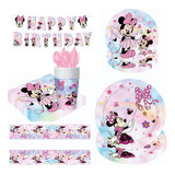 Minne Mouse Kit Para Fiesta De Cumpleaños Desechables 92 Pzs