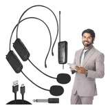2 Microfone S Fio Voz E Instrumentos Musicais Wireless-trans