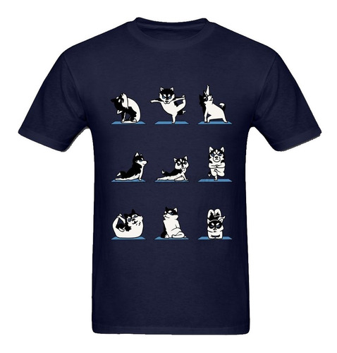 Playera Camiseta Tendencia Sánscrito Yoga Cachorro Husky