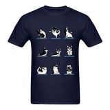 Playera Camiseta Tendencia Sánscrito Yoga Cachorro Husky