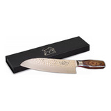 Cuchillo Santoku  Acero Damasco 7  Mango Pakka