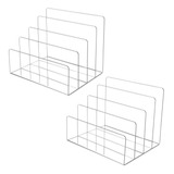 Hiziwimi 2pcs Clear Acrylic File Holder, Sader De Archivos D