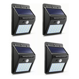 4pzs Lampara Led Solar Reflector Exterior Jardin Sensor Luz