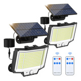 Luz Solar Exterior Seguridad, [400 Led/2 Pzs/3 Modos ] Panel