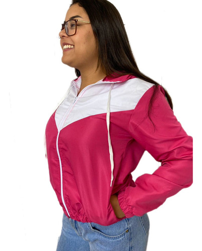Jaqueta Corta Vento Feminino C/ Capuz Blusa De Frio Promoção