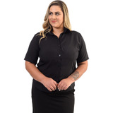 Camisete Manga Curta Camisa Plus Size Para Trabalho