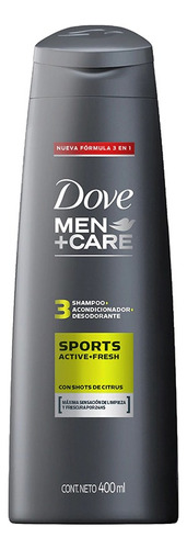 Dove Men Care 3 En 1 Shampoo Sports Active Fresh 400ml