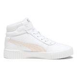 Tenis Para Mujer Puma Carina 2.0 Mid Color Blanco/rosa - Adulto 26.5 Mx