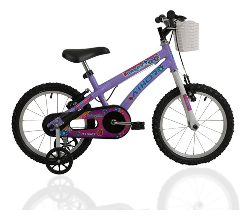 Bicicleta Infantil Aro 16 Athor Baby Girl Criança 3 A 6 Anos