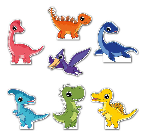 Figuras Coroplast Dinosaurios Base Sólida Kit 7 Pz