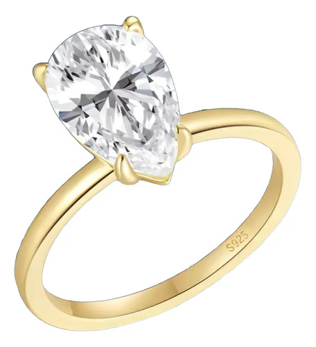 Anillo De Compromiso Con Diamante Moissanita