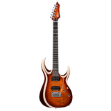 Guitarra Elétrica Cort X700 Duality De  Mogno Burst Lava Com Diapasão De Ébano