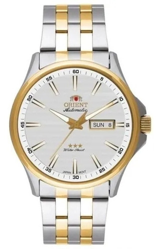 Relógio Orient Masculino Automatico Pulseira Dourada E Prata