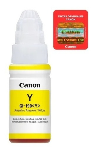 Botella De Tinta Canon Gi-190-y Amarilla