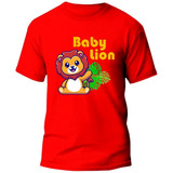 Roupa Infantil Bebê Leão Estampa Fofinha Camisa Para Meninos